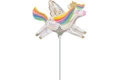 Foil Balloon - Mini Shape - Pegasus - Holographic - 23 cm